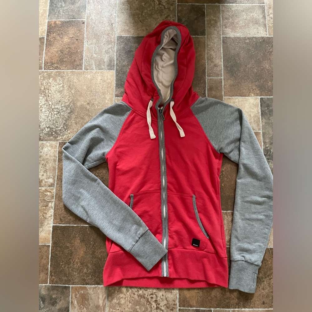 Vintage Bench Red and Light Gray hoodie